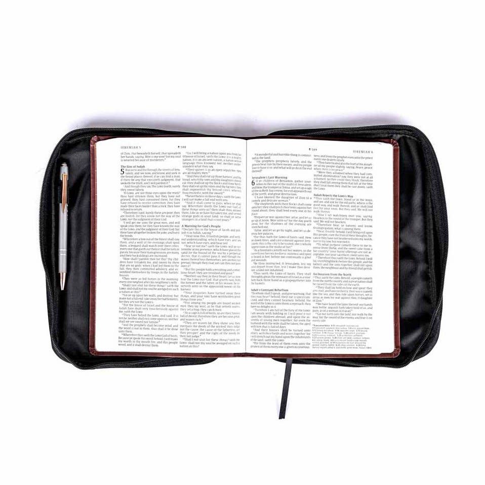 "Listen To The Word We Must" Canvas Bible Cover