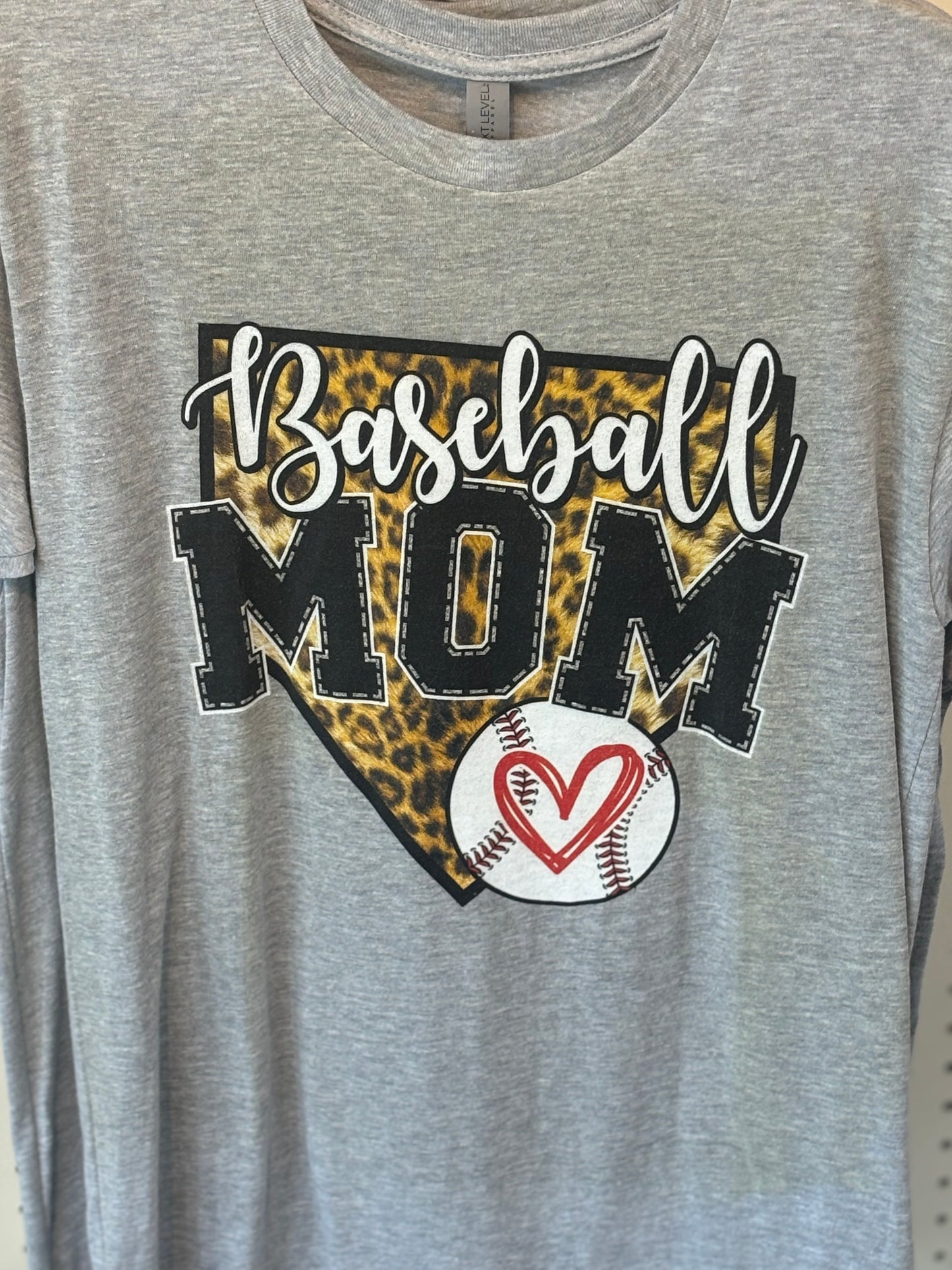 Baseball Mom Leopard Graphic Tee