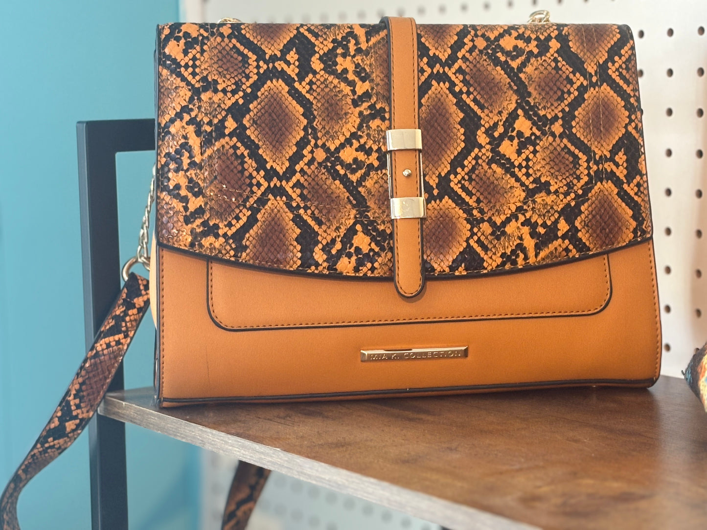 Savannah Snakeskin Crossbody