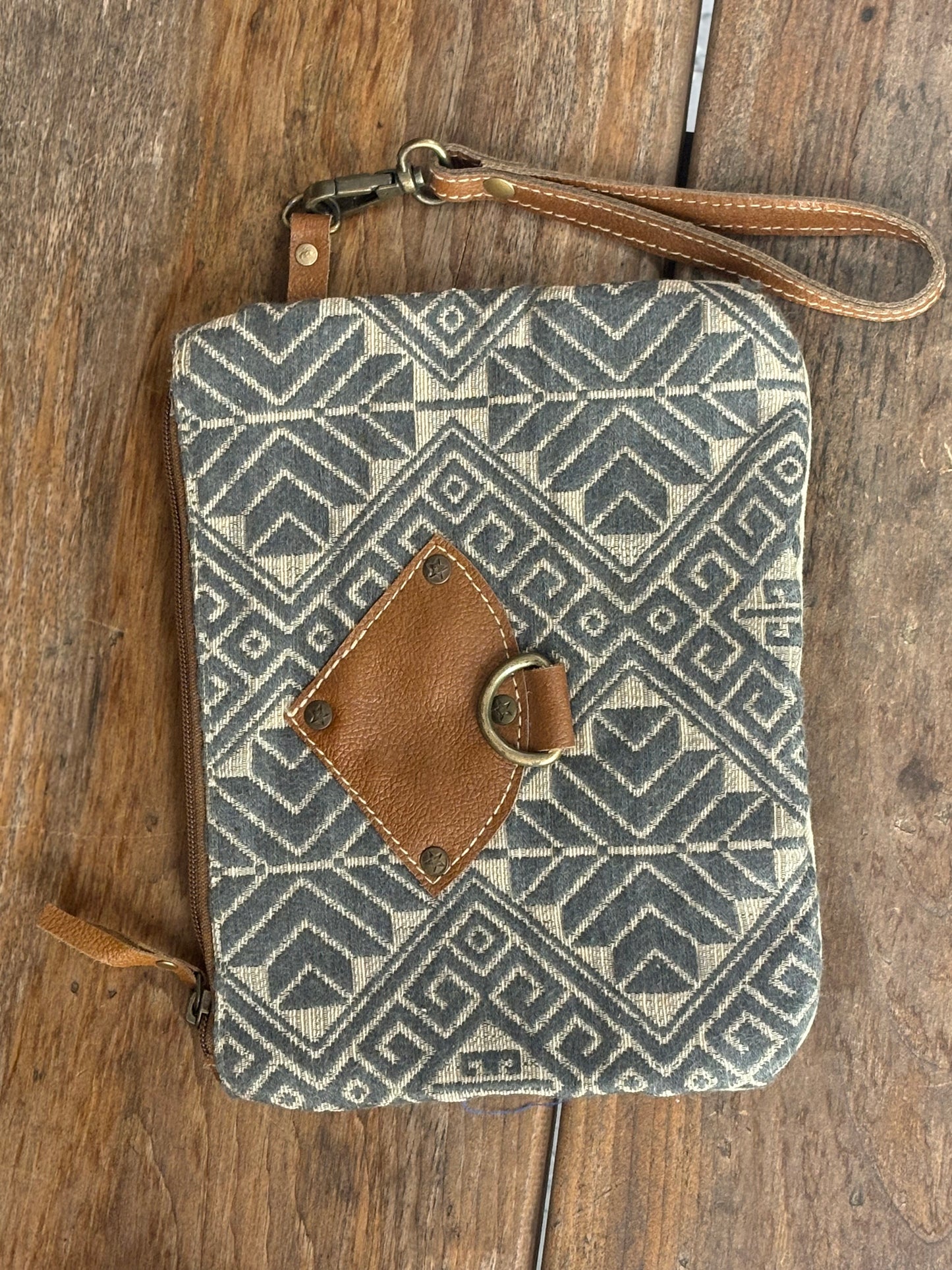 Rustic Aztec Wristlet