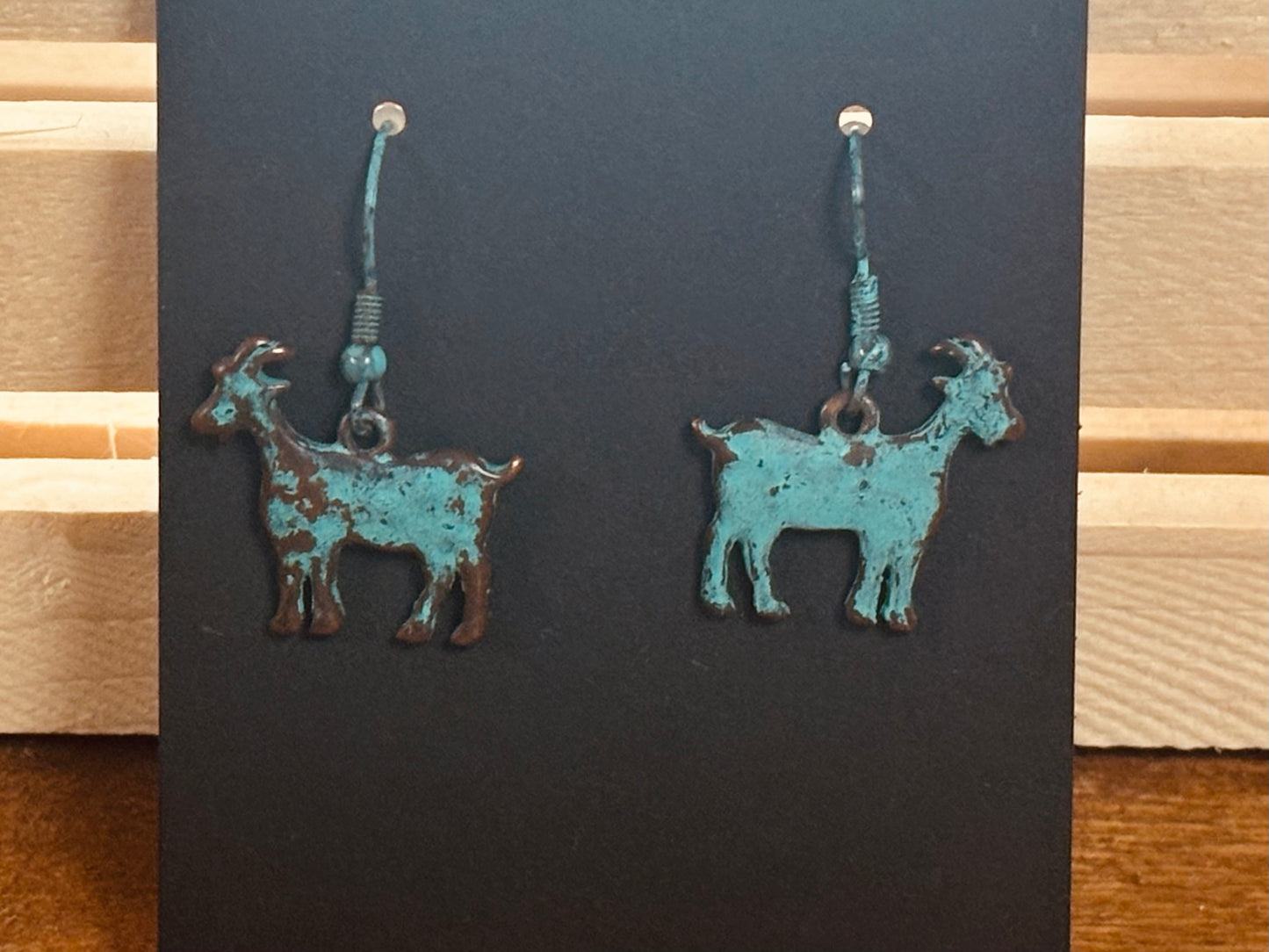 Rustic Goat Earrings