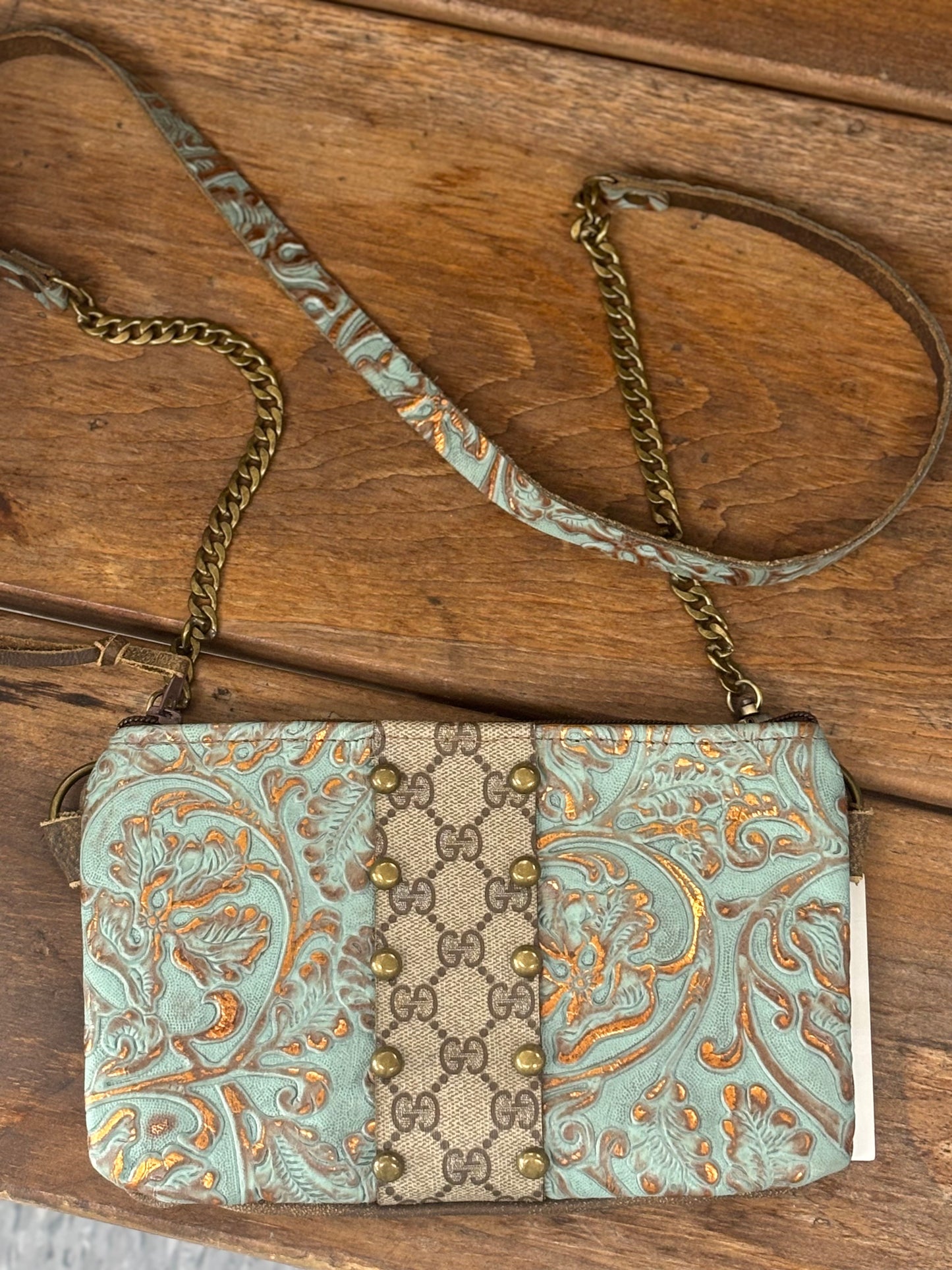 KIG Copper Turquoise Floral Crossbody