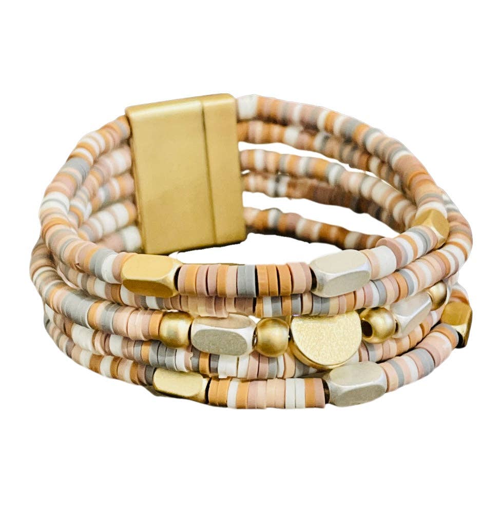 Soft-Neutral Tone Clasp Bracelet