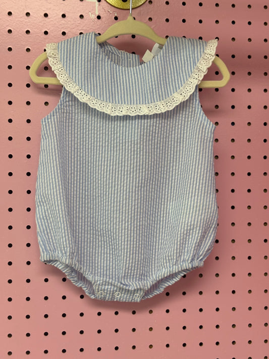 Collared Seersucker Bubble/Dress