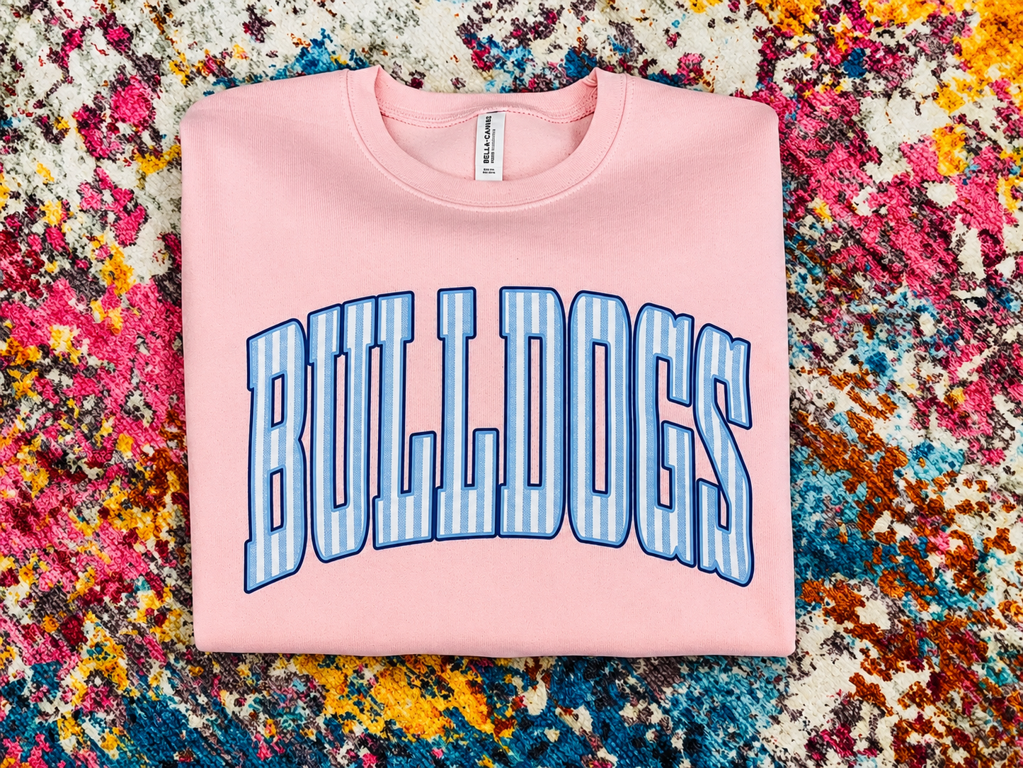 Pink Bulldog Crew Neck