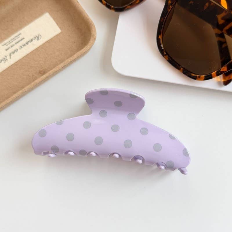 Retro Polka Dot Hair Claw Clip