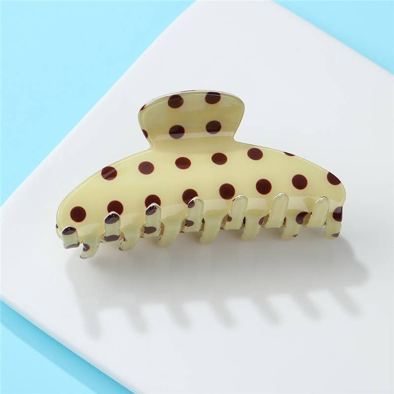 Retro Polka Dot Hair Claw Clip