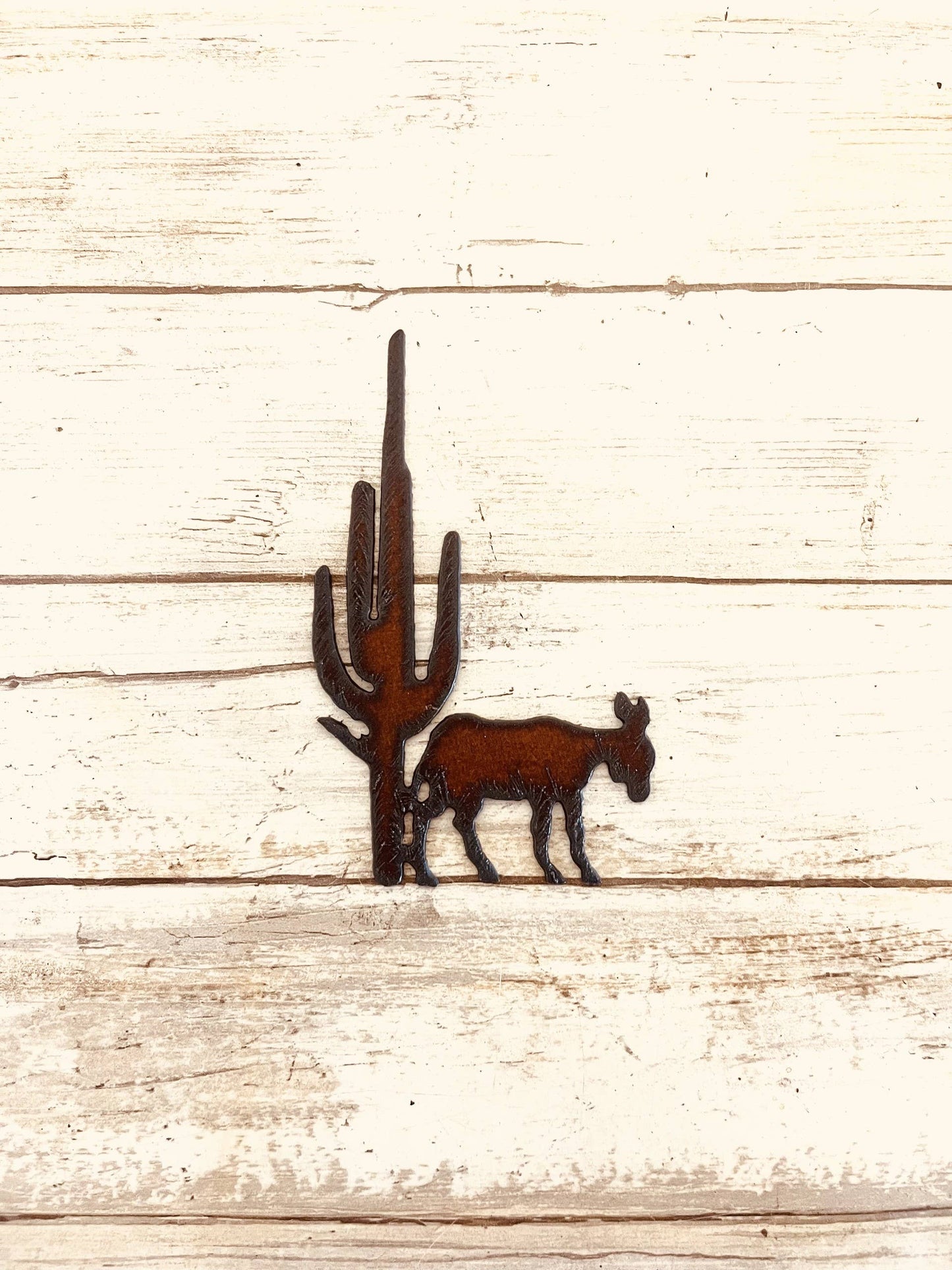 Donkey and Cactus Desert Arizona Magnet