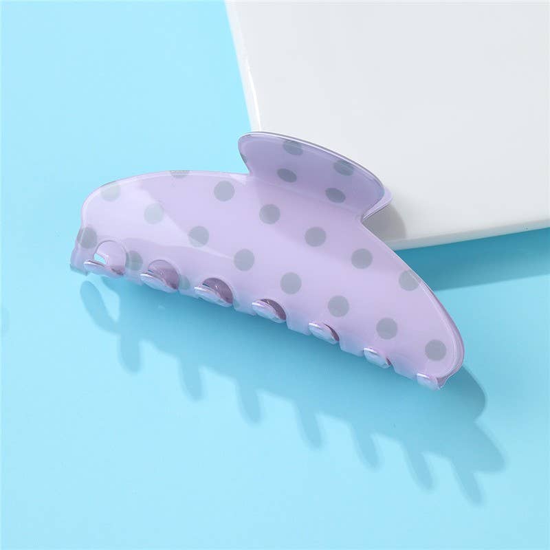 Retro Polka Dot Hair Claw Clip
