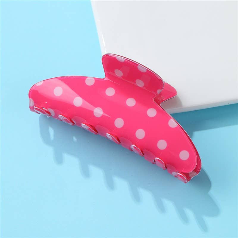 Retro Polka Dot Hair Claw Clip