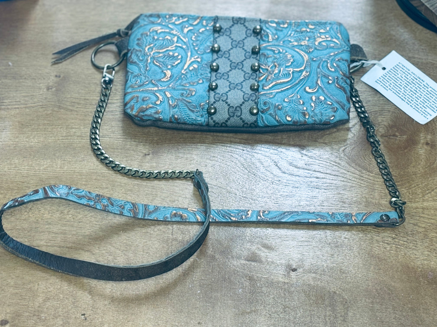 Turquoise Trails Cowhide Crossbody