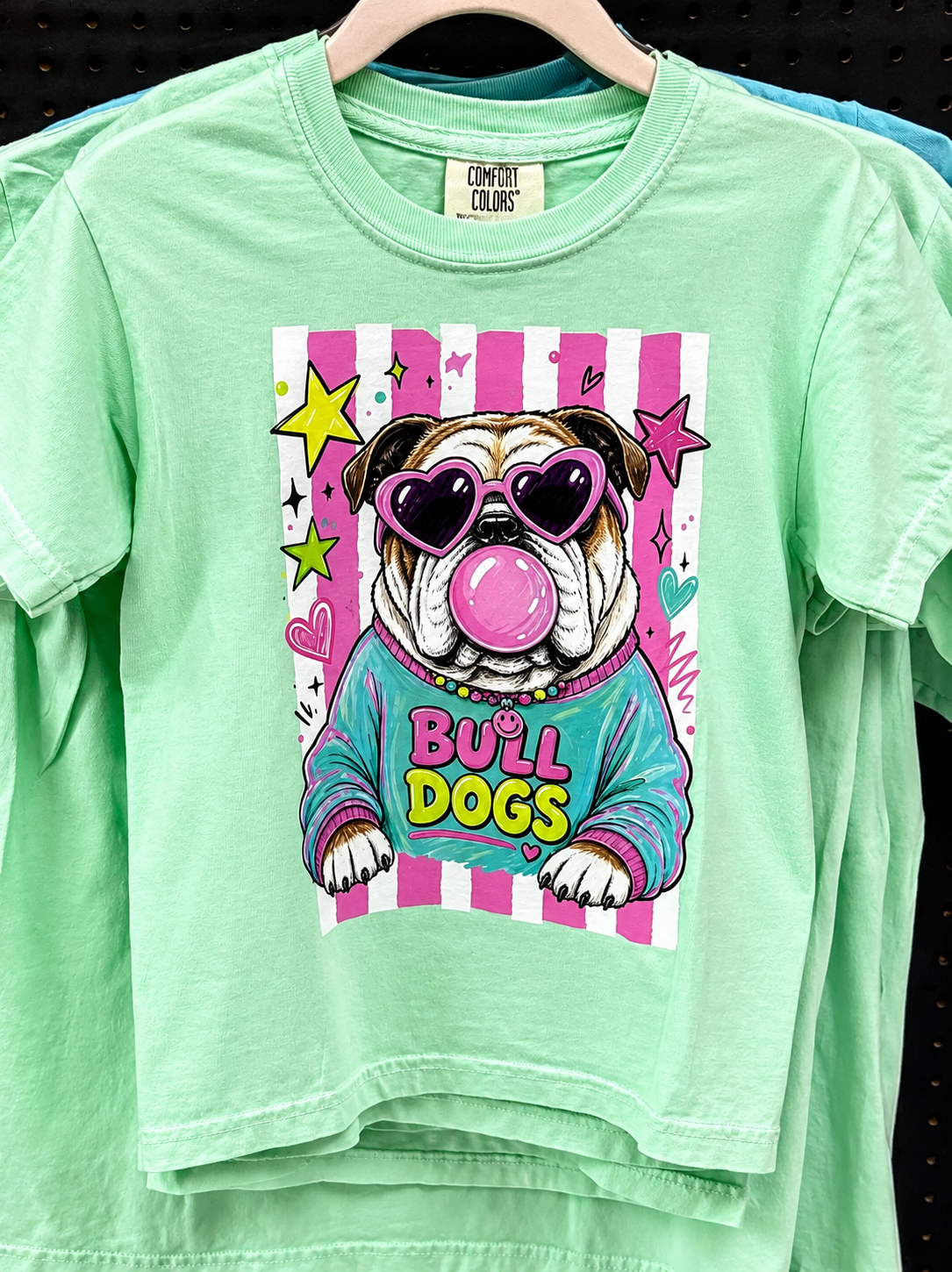 Baby Bulldog Blowing Bubble Tee