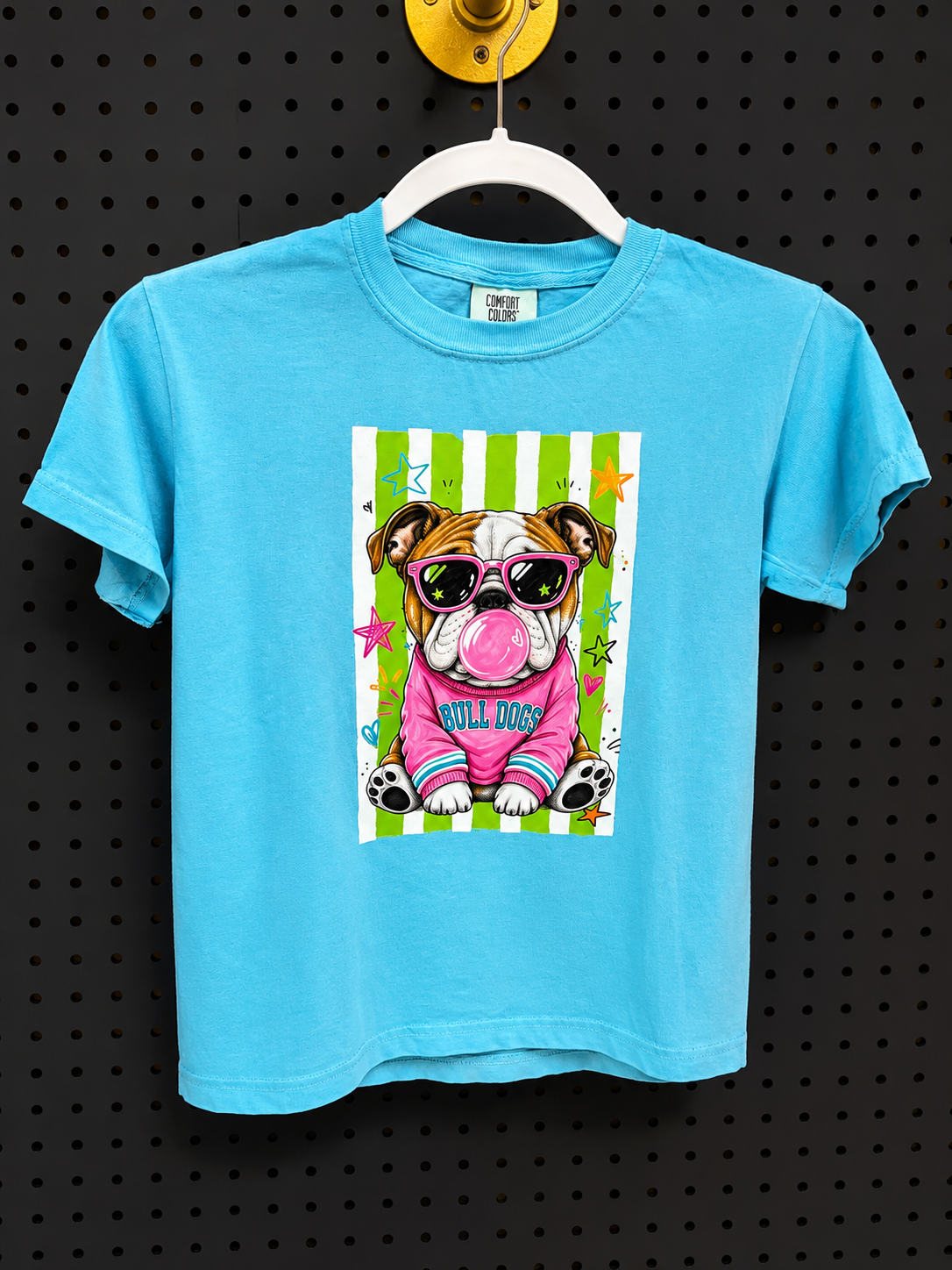 Baby Bulldog Blowing Bubble Tee