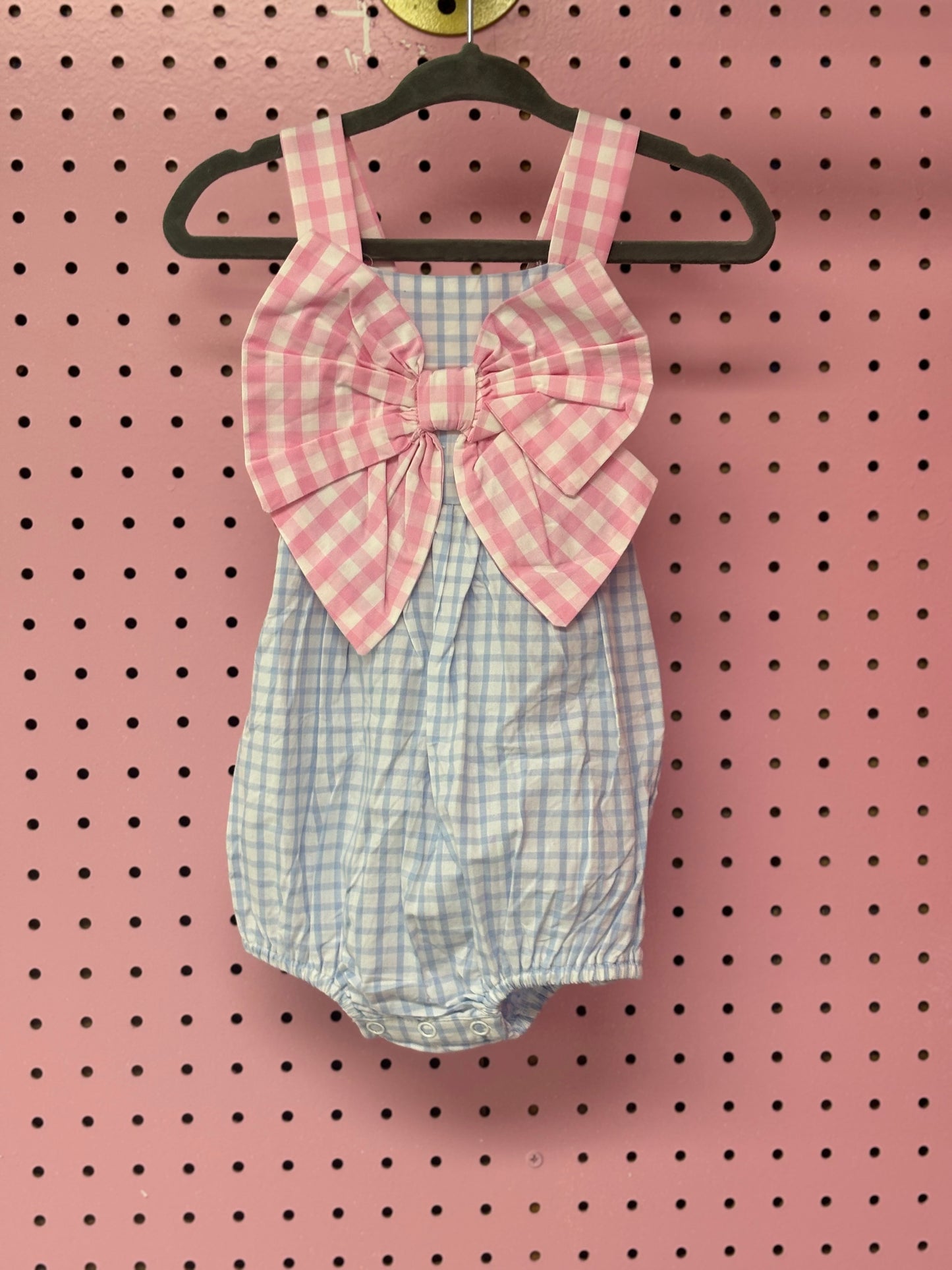 Blue and Pink Bow Bubble
