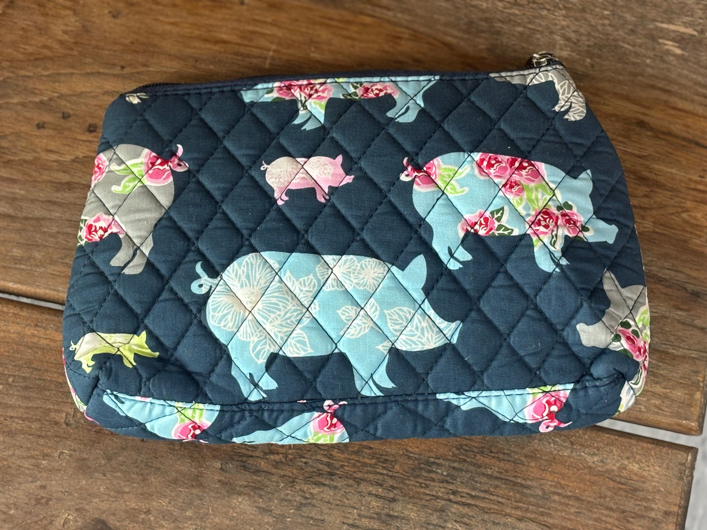 Rosy Farm Animal Quilted Storage Pouch