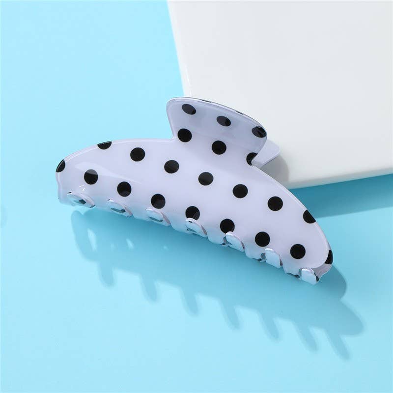 Retro Polka Dot Hair Claw Clip