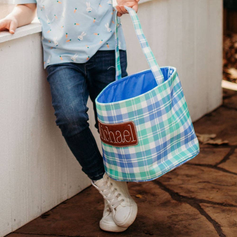 Springtime Plaid Storage Bin
