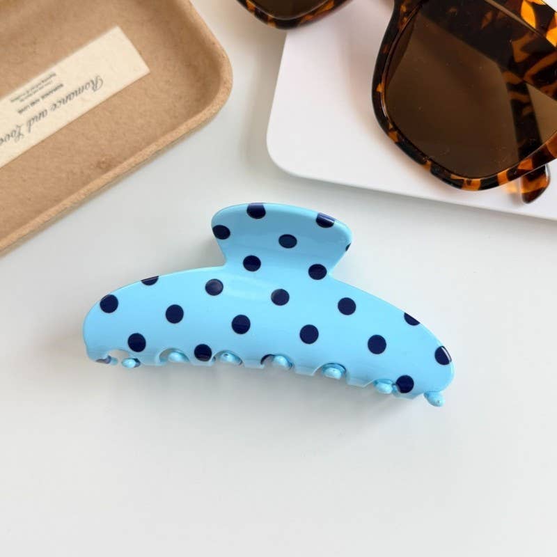 Retro Polka Dot Hair Claw Clip